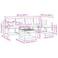 vidaXL Záhradná súprava gaučov 6 ks Biela a krémová