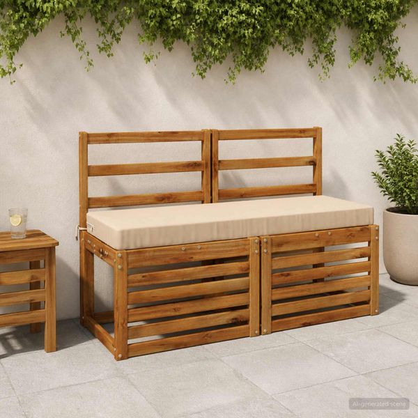 vidaXL Vankúš na lavičku SOEST 100% polyester Krémová 100 x 40 x 8 cm