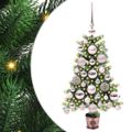 vidaXL Vianočný stromček s 150 LED-i so stojanom Zelená 65 cm PE