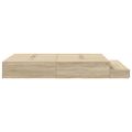 vidaXL Rám postele s úložným prostorem so zásuvkou Sonoma dub 140 cm