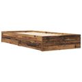 vidaXL Rám postele so skladom Staré drevo 80 x 200 cm Kompozitné drevo