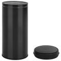 vidaXL Automatický odpadkový kôš, senzor 80 l, uhlíková oceľ, čierny