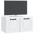 vidaXL Nástenná TV skrinka Biela 59,5 x 31 x 30 cm Kompozitné drevo