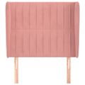 vidaXL Čelo postele so záhybmi čierne 83x23x118/128 cm zamat