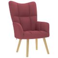 vidaXL Relaxačné kreslo vínovo-červené látkové