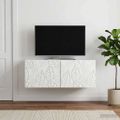 vidaXL Nástenná TV skrinka 59,5 x 31 cm Biela Kompozitné drevo