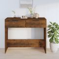 vidaXL Konzolový stolík dymový dub 90x36x75 cm spracované drevo