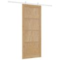 vidaXL Posuvné dvere Prírodná a biela 86 x 211 cm Borovicový masív