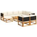 vidaXL 10-dielna záhradná súprava pohoviek s vankúšmi, akácia a ratan