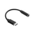 Maxlife audio adaptér MXJC-02 jack 3,5 mm - USB-C čierny