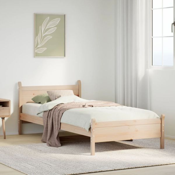 vidaXL Posteľ bez matraca 90x190 cm masívna borovica