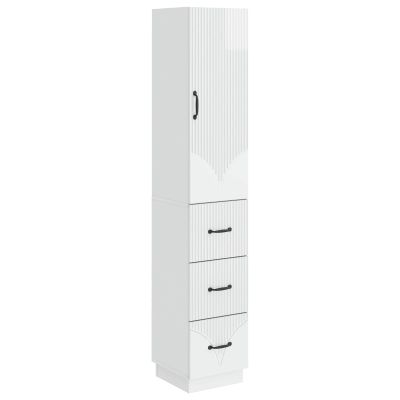 vidaXL Sada skríň 2 pcs Biela s vysokým leskom 33 x 34,5 x 87 cm