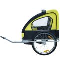 vidaXL Detský cyklovozík s extra spojkou, žltý 36 kg