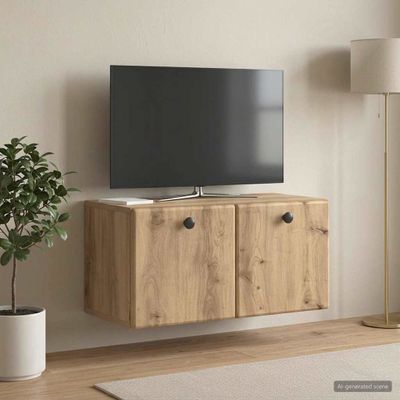 vidaXL Nástenná TV skrinka 59,5 x 31 x 30 cm Dub artisan