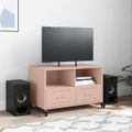 vidaXL TV skrinka ružová 68x39x43,5 cm oceľ