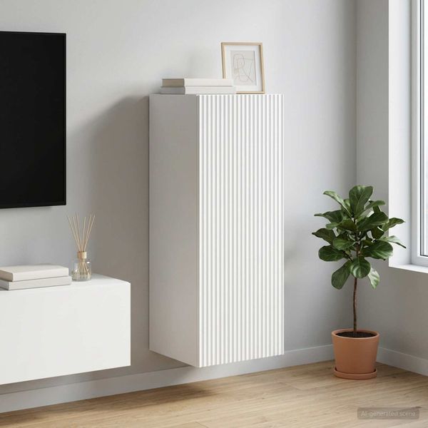 vidaXL Nástenná skrinka 33 x 34,5 x 90 cm Kompozitné drevo Biela