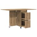 vidaXL Jedálenský stôl 140 x 80 x 77 cm Kompozitné drevo Dub artisan