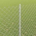 vidaXL Sieťový plot s stĺpom 10 x 1,5 m Pozinkovaná oceľ Strieborná