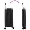 vidaXL Kufor so zámkom Čierna 34 x 23 x 55.5 cm ABS plast