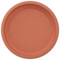 vidaXL Kruhový kvetinový podnos 6 ks Tehlovo červená Ø 19 x 2 cm Plast
