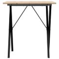 vidaXL Jedálenský stolík v tvare X 70x70x75 cm borovica a oceľ