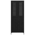 vidaXL Highboard 2 ks Čierny dub 69,5 x 34 x 180 cm Kompozitné drevo