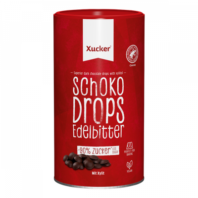 Tmavé čokoládové kvapky - Xucker, 750 g