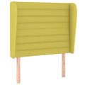 vidaXL Čelo postele so záhybmi zelené 83x23x118/128 cm látka