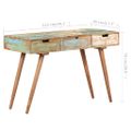 vidaXL Toaletný stolík so zrkadlom 112x45x76 cm, recyklovaný masív