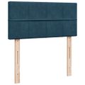 vidaXL Posteľný rám boxsping s matracom tmavomodrý 80x200 cm zamat