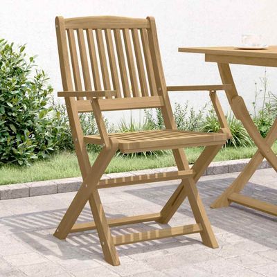 vidaXL Skladacie stoličky 4 ks 57,5x54,5x90 cm Masívne drevo akácia