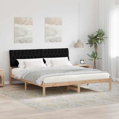 vidaXL Rám postele s čalúneným čelom Hnedá 180 x 200 cm