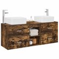 vidaXL Set kabinetov do kúpeľne 3 ks Dymový dub 49,5 x 41 x 63 cm
