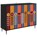 vidaXL Servírovacia skriňa ESSEN Čierny dub 102 x 33 x 76 cm