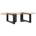 vidaXL Nohy konferenčného stolíka v tvare T, 2 ks, čierne, 70x25x(30-31) cm, oceľové