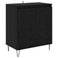 vidaXL Servírovacia skriňa Čierny dub 60 x 35 x 70 cm Kompozitné drevo