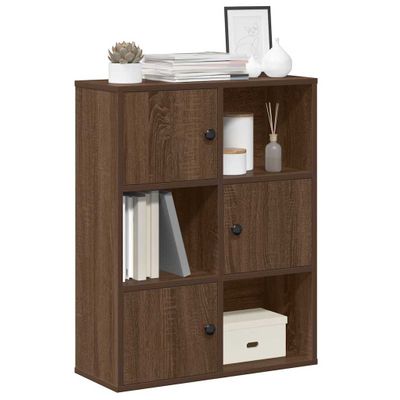 vidaXL Knižnica hnedý dub 60x24x76,5 cm kompozitné drevo