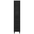 vidaXL Highboard Čierny dub 34,5 x 34 x 180 cm Kompozitné drevo
