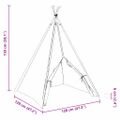 vidaXL Teepee stan Biela 120 x 120 x 150 cm Textil a plast