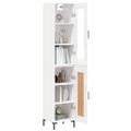 vidaXL Vysoká skrinka biela 34,5x34x180 cm spracované drevo