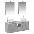 vidaXL Set kabinetov do kúpeľne 5 pcs Betónovo sivá 50 x 14,5 x 70 cm