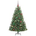 vidaXL Umelý Sklápací Vianočný Stromček Zelená 150 cm PVC a kov