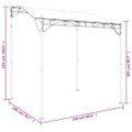 vidaXL Strieška krémová 2x2,3 m 180 g/m² látka a oceľ
