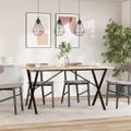 vidaXL Jedálenský stolík v tvare X 160x80x75 cm borovica a oceľ