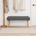 vidaXL Pruhovo prešitá lavica Tmavosivá 110 x 40 x 46 cm Látka