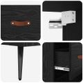 vidaXL Highboard Čierny dub 69,5 x 34 x 180 cm Kompozitné drevo