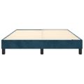 vidaXL Posteľný rám s boxspringom tmavomodrá 140x190 cm zamat
