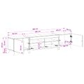 vidaXL 5-dielny LED TV kabinet Dymový dub Kompozitné drevo
