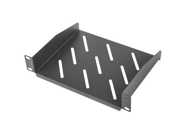 LANBERG 10'' PEVNÁ POLICA 1U/254X180MM MAX. NOSNOSŤ DO 20 KG ČIERNA