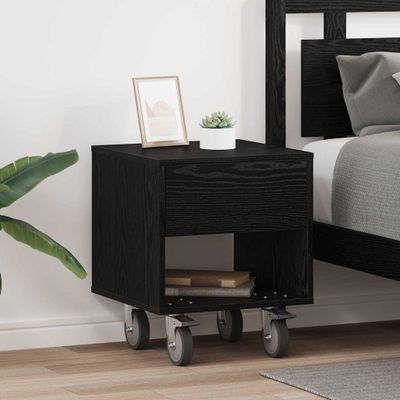 vidaXL Nočný stolík 2 pcs Čierny dub 40,5 x 40 x 48 cm